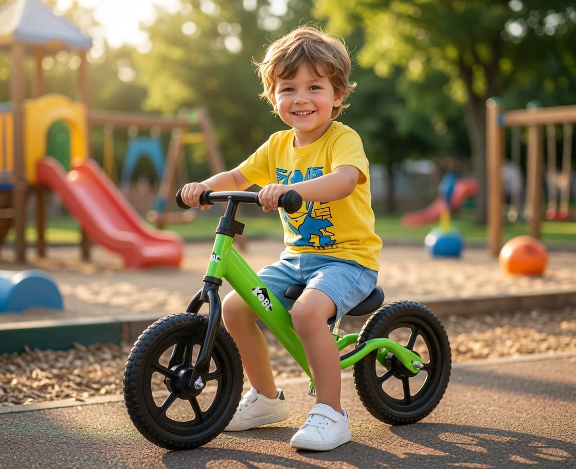 Child riding a Kobe bike